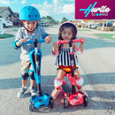 Hurtle 3-Wheeled Scooter for Kids - Wheel LED Lights, Adjustable Lean-to-Steer Handlebar, and Foldable Seat - Sit or Stand Ride with Brake for Boys and Girls Ages 1-14 Years Old by TinyTreasures Baby Boutique
