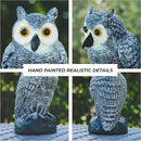 Galashield Owl Decoy to Scare Birds Away | Plastic Owls to Scare Birds Away | Owl Statue for Garden & Outdoors [Set of 2] by GreenHaven Gardens