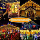 Christmas Lights 640 LED 65 FT Christmas Lights Outdoor with 120 Drops Plug in 8 Modes Christmas Decorations Curtain Fairy Lights for Wedding Party Holiday Bedroom Garden Patio Indoor (Warm White) by GreenHaven Gardens