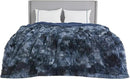 Bedsure GentleSoft Fluffy Tie Dye Navy Blue Blankets Queen Size for Bed, Thick Sherpa Faux Fur Fleece Fuzzy Plush Winter Warm Soft Queen Blankets, Bedroom Decor Blue Cozy Gifts for Women Men, 90x90 by CozyNest Decor