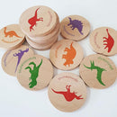 bee smart Wooden Memory Game - Matching Memory Game for Kids 3 and Up, 16Pcs | Educational Toy for Preschool Toddlers Board Games (Dinosaurs) by TinyTreasures Baby Boutique