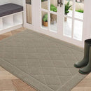 BEQHAUSE Dirt Trapper Door Mat 32" x 48", Doormat Non-Slip Entryway Rugs Washable, Dog Door Mat Stain Resistant and Absorbent Welcome Floor Mat for Front Back Door, Muddy Wet Shoes & Paws, Beige by CozyNest Decor