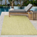 Adiva Rugs Outdoor Indoor Area Rug, Weather Resistant, Easy to Clean, Stain Resistant Floor Mat for Dining Room, Backyard, Deck, Patio (Olive Weiss, 2'6" x 7') by CozyNest Decor