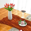 Mandy's Artificial Tulips 20 Stems Coral PU Faux Flowers for Wedding Home Decor 13.5 Inch by CozyNest Decor