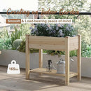 FILWH Raised Garden Bed with Legs Elevated Wooden Planter Box Stand Large Planter Stand Box for Fruits Vegetables Flowers with Divider with Bag - 34x18x30.5IN by GreenHaven Gardens