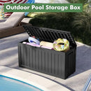 72 Gallon Deck Box Lockable Resin Outdoor Storage Box waterproof Outdoor Container for Patio Furniture Cushions, Pillow by CozyNest Decor