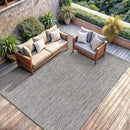 CAMILSON Outdoor Rug 5x7 Modern Area Rugs for Indoor and Outdoor Patios and Porches - Waterproof, Washable, Non-Shedding, Easy-to-Clean Outside Carpet (5 x 7, Solid - Silver Gray) by CozyNest Decor