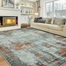 10x14 Area Rugs Large Living Room Rug Washable: Modern Abstract Rug Indoor Modern Carpet Non Slip for Dining Room Bedroom Nursery Home Office Red Brown by TinyTreasures Baby Boutique
