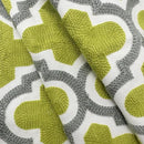 Alysheer Embroidered Lumbar Decorative Throw Pillow Cover 12"x 20", Classic Boho Geometric Embroidery Pattern Cotton Rectangular Cushion Case for Sofa Couch Living Room Bedroom(Green Grey) by CozyNest Decor