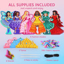 Klever Kits Poke in Fun Art Crafts for Kids Ages 4-8, Princess Dress-up, Art Activities, DIY Craft Kits, Birthday Gifts for Girls Ages 4 5 6 7 8+ by TinyTreasures Baby Boutique