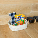 NaturalCozy 5-Piece Rectangle Storage Basket Set- Natural Cotton Rope Woven Baskets for Organizing! Small Basket for Montessori, Baby Nursery, Dog Toy Baskets, Cat Toy Box, Bathroom Organization Bin by TinyTreasures Baby Boutique
