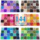 XSEINO About 7200pcs 144 Colors 6mm Crackle Glass Beads Bracelet Making Kit,6Box Different Style Crack Series Colorful Crystal Beads for Bracelet Jewelry Making,DIY Crafts,Friendship Bracelets by TinyTreasures Baby Boutique