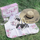 Gifts for Mom,7 Piece Womens Gardening Kit with Pink Gardening Tools,Straw Hat, Floral Gardening Apron and Gloves,Mothers Day Gardening Gifts for Mom Pink by GreenHaven Gardens