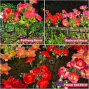 Neporal Solar Flowers Outdoor Waterproof Camellia，4PK 7-Stem Garden Solar Lights Decorative, 2 Decor Lighting Modes, Solar Powered Garden Decor, Solar Yard Decor by GreenHaven Gardens