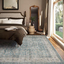 Machine Washable Living Room Rug: 8x10 Area Rugs for Bedroom Vintage Stain Resistant Non Slip Low Pile Lightweight Boho Carpet for Kitchen Dining Room Farmhouse Kids Room Nursery by TinyTreasures Baby Boutique