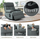 Power Lift Chair Recliners for Elderly, Overstuffed Electric Lift Recliner Chair with Widened Footrest Side Packets for Living Room Bedroom by CozyNest Decor