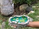 GlitZGlam Duck Pond -Mother and Ducklings! A Miniature Duck Pond for a Miniature Fairy Garden and Miniature Garden Accessories by GreenHaven Gardens