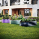 Galvanized Metal Planter Round Raised Garden Bed Kit for Gardening Outdoor，3x3x1ft Grow Garden Box Raised Flower Bed，Round Galvanized Planter Outdoor Large Metal Fire Pit Ring by GreenHaven Gardens