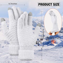Geyoga 2 Pairs Women's Winter Touch Screen Gloves Soft Warm Fleece Lined Knit Elastic Cuff Winter Texting Gloves by TinyTreasures Baby Boutique