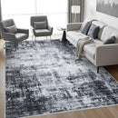6x9 Area Rug Living Room Rug: Washable Modern Abstract Soft Thin Rug Indoor Floor No Slip Stain Resistant Carpet for Bedroom Dining Room Farmhouse Nursery Home Office - Dark Black by TinyTreasures Baby Boutique