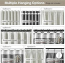 Linen Blend Blackout Curtains 120 Inch Long 2 Panels Set,Rod Pocket Back Tab Farmhouse Track System Curtains for Living Room 10 FT Length Extra Long Light Blocking Pleated Window Drapes,Natural by CozyNest Decor