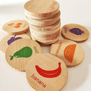 bee smart Wooden Memory Game - Matching Memory Game for Kids 3 and Up, 16Pcs | Educational Toy for Preschool Toddlers Board Games (Fruits) by TinyTreasures Baby Boutique
