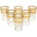 Gold Moroccan Glasses Artisan Hand-Made Multipurpose 220 ml