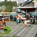 GAOMON Outdoor Rug 9'x12' Waterproof Rug for Patio Decor, Foldable Reversible Plastic Straw Area Rugs Mat for Camper, Outside Carpet for Deck, Porch, Picnic, Beach, Black/Coffee(Bohemia) by CozyNest Decor