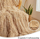 XeGe Plush Faux Fur Throw Blanket, Camel Luxurious 50x60 Shaggy Furry Blanket, Fluffy Microfiber Velvet Couch Throw, Ultra Soft Fuzzy Office Throw, Winter Fall Lap Blanket for Sofa Bed Camel by CozyNest Decor