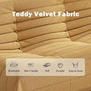 Bean Bag Chair, Loveseat Fireside Chair Bean Bag Sofa Large Bean Bag Chair for Adults, 2 Seater Bean Bag Chairs for Teens with High Density Comfortable Foam, Bean Bag for Living Room, Bedroom (Yellow) by CozyNest Decor