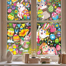 Large Easter Window Clings - Bunny Window Stickers Decals for Glass Windows, Cute Easter Egg Double Sided Reusable Window Holiday Decorations, Bird Office Spring Patry Decor, 9Sheet/121PCS by CozyNest Decor