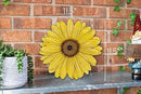 NAT & Jules Gerbera Daisy Flower Shaped Dimensional Indoor Outdoor 12 inch Cast Resin Decorative Garden Stepping Stone, Patio, Walkway Sculpture Yard Art, Yellow by CozyNest Decor