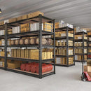 REIBII 48.2" W Garage Shelving, Storage Shelves Load 3000LBS, Adjustable Garage Shelving Heavy Duty for Pantry, Basement, Warehouse, 48.2" W X 71.9" H X 24" D, Black by CozyNest Decor