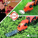 SHALL 2 in 1 Cordless Grass Trimmer & Hedge Shears - 7.2V Electric Shrub Cutter w/Pruning Scissors, Rechargeable Battery & Fast Charger by GreenHaven Gardens