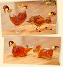 12 Chinese Zodiac Wine & Whiskey Decanter Set | Set of 12 Miniature Hand Blown Decanters | New Year Table Decoration, Constellation Glassware, Personalized Animal Red Wine Carafe Gift 150 ML