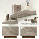 Deep Floating Shelves for Wall, 36W x 12D Rustic Large Floating Shelves Set of 2, 12'' Deep Grey Wood Floating Shelves for Living Room Bathroom Laundry Room Bedroom Kitchen Home Office - Grey by CozyNest Decor