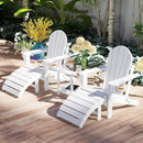 Sundale Outdoor Folding Plastic Adirondack Ottoman, All-Weather Adirondack Chair Footrest, Fade and Rust Resistant, Perfect for Outside Patio Garden Pool Yard White by CozyNest Decor