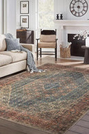 Keen Home Design 4x6 Rug - Machine Washable Area Rug with Non-Slip Backing, Ideal for Living Room, Dining Room, Bedroom - Vintage, Easy Clean, Durable, Low Pile Rug - (4' x 6') by CozyNest Decor