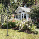 Double Shepherds Hook for Outdoor,94 Inch Bird Feeder Pole with 5 Prongs Base,Adjustable Heavy Duty Garden Hanging Holder for Hanging Plant,Solar Light,Weddings Decor,Hummingbird Feeder（1 Pack） by GreenHaven Gardens