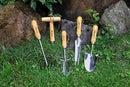 Gardtech Garden Tool Set, 5 Pcs Gardening Tool Set with Weeder Puller, Dibber, Transplanter, Big Trowel, 5-Claw Cultivator - Wooden Handle Heavy Duty Stainless Steel Gardening Hand Tools by GreenHaven Gardens