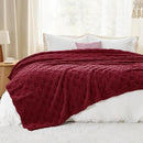 Bedsure GentleSoft Blankets Queen Size for Bed - Super Soft Cozy Blanket for Women Men Girls, Large Fuzzy Fleece Throw for Bedroom Decor, Red, 90x90 Inches by CozyNest Decor