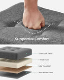 SONGMICS Storage Ottoman, Small Ottoman Foot Rest with Legs, 12.6 x 15.8 x 13.2 Inches Foot Stool, Load up to 660 lb, for Living Room, Bedroom, Dorm, Slate Gray ULSF012G01 by CozyNest Decor