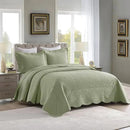 MarCielo 3-Piece 100% Cotton Oversized Bedspread Lightweight Quilt Coverlet Embroidery Farmhouse Bedding Set (TG Pale Green, Oversized Queen (100"x106")) by CozyNest Decor