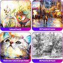 iBayam Art Set for Kids Teens Girls Boys Adult, 195-Pack Deluxe Artist Gift Box with 3 PCS Drawing Pads, A4 Canvases, Arts and Crafts Kits, Painting, Drawing & Art Supplies with 24 Color Acrylic Paint by TinyTreasures Baby Boutique