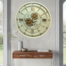 24'' Inch Real Moving Gear Wall Clock Ireland Line (Brass Light, 24 inches (59 cm)) by CozyNest Decor