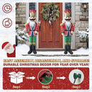 5FT Lighted Nutcracker with Candy Cane for Christmas Decoration, 3D Pre-Lit Iridescent Soldier Xmas Decor with 100 Warm White Lights, Glittered Standing Holiday Display for Outdoor, Indoor by CozyNest Decor