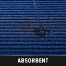 Heavy Duty Entrance Mats, Indoor and Outdoor Rubber Door Mat, Easy Clean Waterproof Anti-Slip Floor Doormat Rug, Low Profile Entrance Shoe Scraper for Entryway, Patio, Garage 47" x 31" Blue by GreenHaven Gardens