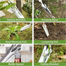 WORKPRO Hand Weeder Puller, 5-in-1 Stainless Steel Garden Trowel with Wooden Handle,Gardening Weeding Tool for Easy Weeder Removal, Planting, Weeding, Flower & Vegetable Care in Garden Lawn Yard by GreenHaven Gardens