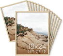 Haus and Hues 18x24 Natural Oak Wood Picture Frames Set of 15 - Premium Bulk Picture Frames 12x16 Bundle - Elegant Gallery Wall Frame Set for Posters, Art Display - Ideal for Wall Decor in Home & by CozyNest Decor