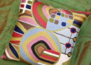 Hundertwasser Modern Pillow Cover Contemporary Pillowcase Outdoor Abstract Couch Accent Throw Pillowsham Mid Century Chair Cushions Handmade Wool Size 18x18 by CozyNest Decor